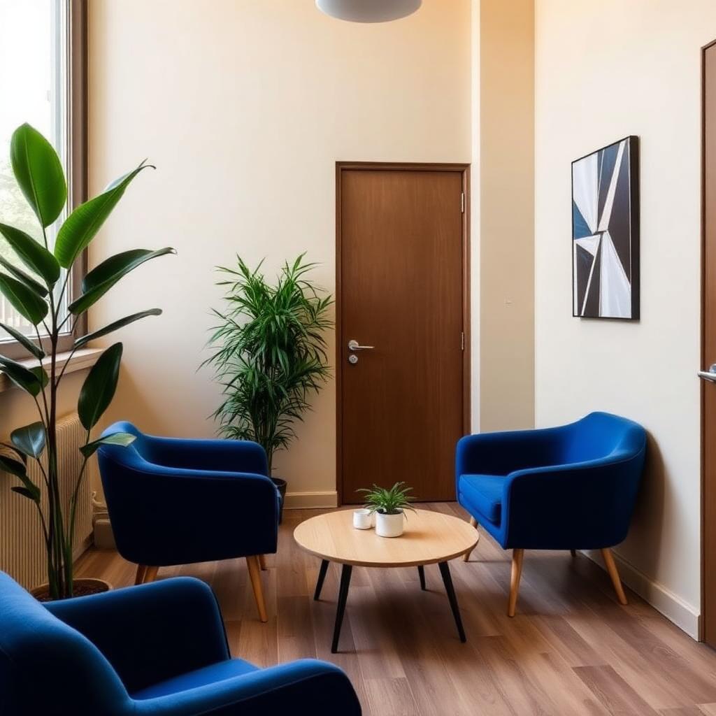 Venteværelset i klinikken i København